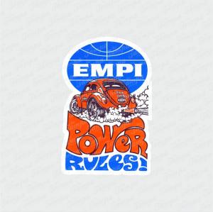 Empi Power Rules - Automotivo Branco Brilho Orajet entre 3 e 15cm (Proporcional a imagem) 4x0 Fosco Emborrachado Detalhado 