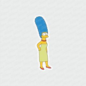 Marge - Os Simpsons Branco Brilho Orajet entre 3 e 9cm (Proporcional a imagem) 4x0 Fosco Emborrachado Detalhado 