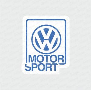 Motor Sport volkswagen - Automotivo Branco Brilho Orajet entre 3 e 15cm (Proporcional a imagem) 4x0 Fosco Emborrachado Detalhado 