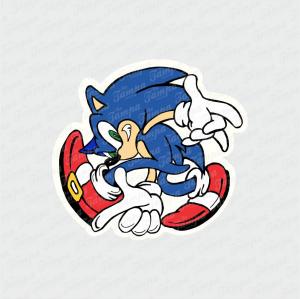 Sonic - Sonic Branco Brilho Orajet entre 3 e 15cm (Proporcional a imagem) 4x0 Fosco Emborrachado Detalhado 